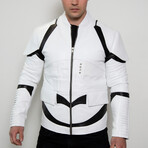 Storm Trooper Armor Leather Jacket // White (L)