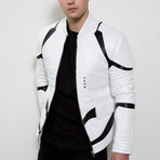 Storm Trooper Armor Leather Jacket // White (XL)