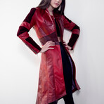 Scarlet Witch Leather Corset Coat // Red (XL)