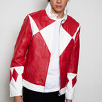Power Ranger Classic Leather Jacket // Red (L)