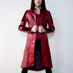 Scarlet Witch Leather Corset Coat // Red (L)