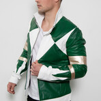 Power Ranger Classic Leather Jacket // Green (3XL)