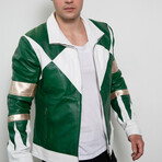 Power Ranger Classic Leather Jacket // Green (M)