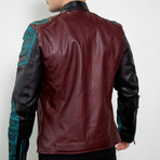Robin Armor Titans Leather Jacket // Red + Green (L)