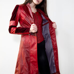 Scarlet Witch Leather Corset Coat // Red (S)