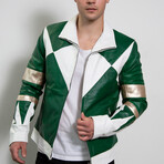 Power Ranger Classic Leather Jacket // Green (2XL)
