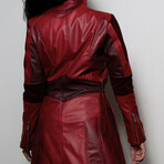Scarlet Witch Leather Corset Coat // Red (L)