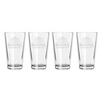 Pint Glasses // Set of 4 // 16 oz // Medicinal Purposes