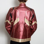Iron Man Armor Leather Jacket // Red + Gold (S)