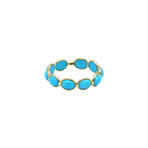 14k Yellow Gold Turquoise Ring // Ring Size: 6.75 // Pre-Owned