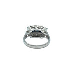 Platinum Diamond + Sapphire Ring // Ring Size: 4.75 // Pre-Owned