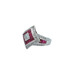 Platinum Diamond + Ruby Ring // Ring Size: 6.75 // Pre-Owned