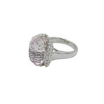 Platinum Diamond + Kunzanite Ring // Ring Size: 6 // Pre-Owned