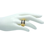 18k Yellow Gold Diamond + Sapphire Ring // Ring Size: 6.75 // Pre-Owned
