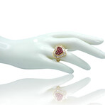18k Yellow Gold Diamond + Ruby Ring // Ring Size: 7.5 // Pre-Owned