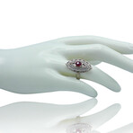 Platinum Diamond + Ruby Ring // Ring Size: 6.25 // Pre-Owned