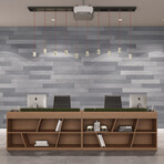 NaturaPlank™ Peel + Stick Wood Wall Cladding // Pewter // 2 Pack