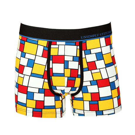 No Show Trunk // Century Tile // White + Yellow + Red (S)