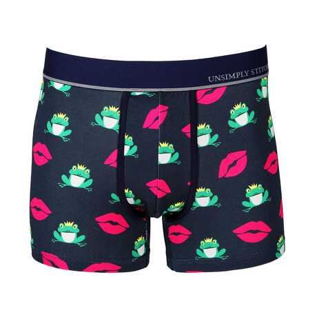 No Show Trunk Kiss The Prince // Navy + Multicolor (S)