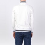 Dalton Striped Ends Half-Zip Sweater // Off-White (S)