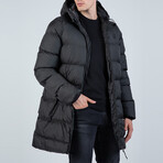 Chandler Longline Hooded Puffer Jacket // Black (S)