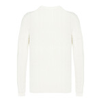 Yaris Round Neck Woven Pullover // Off-White (XL)