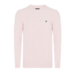 Valentino Round Neck Woven Pullover // Light Pink (L)