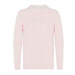 Valentino Round Neck Woven Pullover // Light Pink (XS)