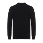 Taylor Round Neck Woven Pullover // Black (S)