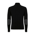 Blake Turtleneck Zip-Up Sweater // Black (S)