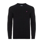 Taylor Round Neck Woven Pullover // Black (XL)