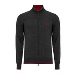 Arden Turtleneck Zip-Up Sweater // Melange (XL)