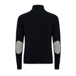 Nico Turtleneck Zip-Up Sweater // Navy (2XL)
