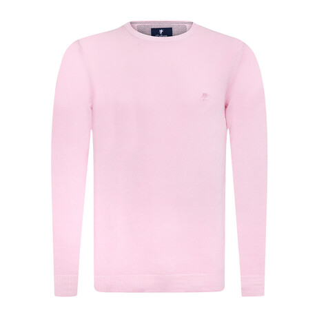 Jorge Round Neck Pullover Sweater // Light Pink (S)