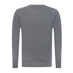 Christopher Round Neck Pullover Sweater // Gray Melange (M)