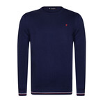 Tanner Round Neck Pullover Sweater // Navy (XL)