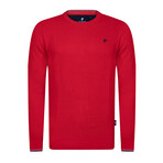 Gio Round Neck Pullover Sweater // Red (L)