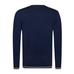 Ryan V-Neck Pullover Sweater // Navy (XL)