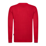 Gio Round Neck Pullover Sweater // Red (M)