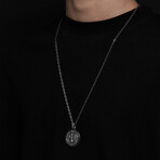 Agapanto Pendant + Silver Bold Chain (19.7"L)