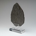 Giant Genuine Natural Muonionalusta Meteorite Slice + Acrylic Stand // 507.2 g