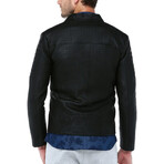 Gummy Leather Jacket // Black (4XL)