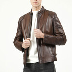 Zig Leather Jacket V3 // Camel (2XL)