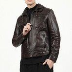 Zig Leather Jacket V2 // Chestnut (XS)