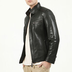 Jumbo Leather Jacket V1 // Green (S)
