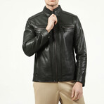 Jumbo Leather Jacket V1 // Green (L)