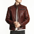Vejetal Leather Jacket V2 // Red (4XL)