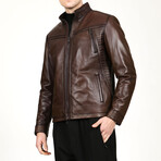 Zig Leather Jacket V7 // Camel (S)
