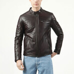 Zig Leather Jacket V3 // Chestnut (XL)