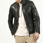 Jumbo Leather Jacket V1 // Green (M)